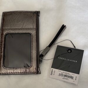 Simply Vera Vera Wang Brown Vegan Leather Wristlet Card Wallet